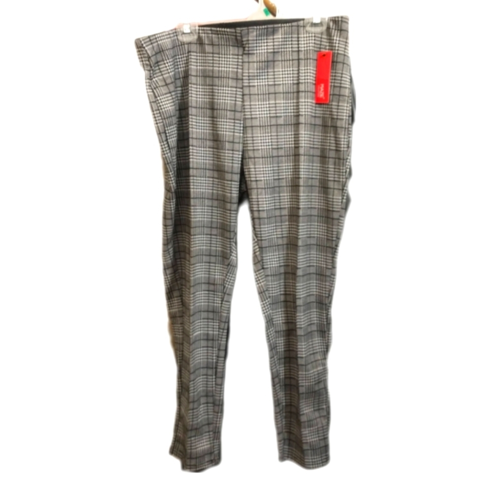 MAZE Collection Plaid Slimming Leggings 3X NWT High Rise Office Chic - Picture 3 of 7